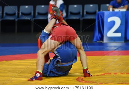 Orenburg, Russia - 29 October 2016: Boys Competitions Sambo