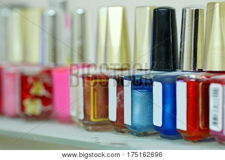 Set of bottels with nail polish