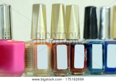 Set of bottels with nail polish