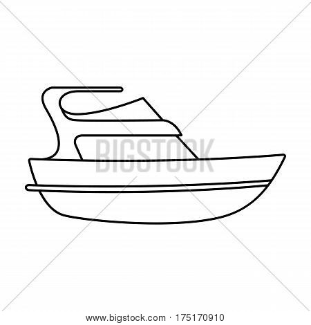 Expensive yacht for rich people.Yacht for vacations and short trips.Ship and water transport single icon in outline style vector symbol stock web illustration.