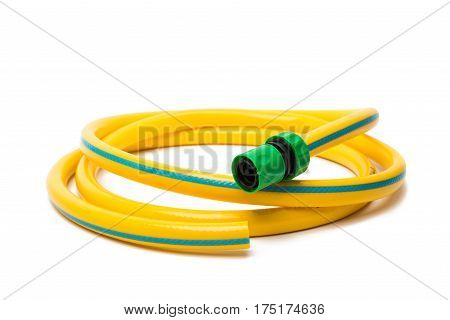 garden hose isolated on a white background