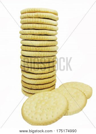 sweet baking in heap isolated on white