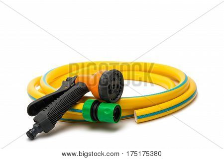 garden hose isolated on a white background