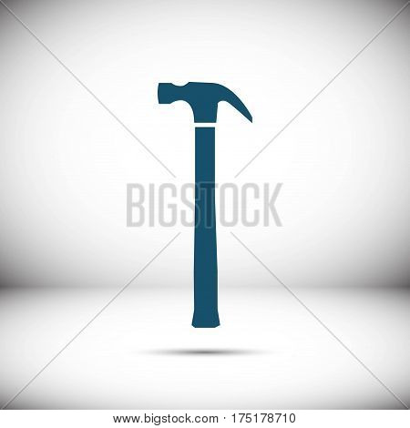 hammer icon stock vector illustration flat design