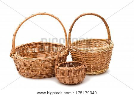 wicker basket Design Object isolated on white background
