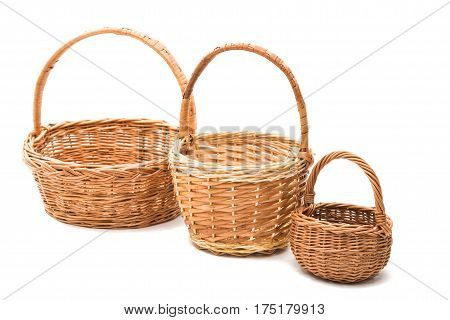 wicker basket Design Object isolated on white background