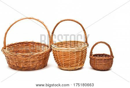wicker basket Design Object isolated on white background