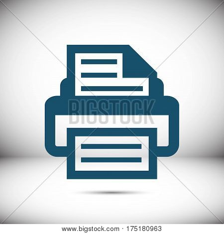print icon stock vector illustration flat design