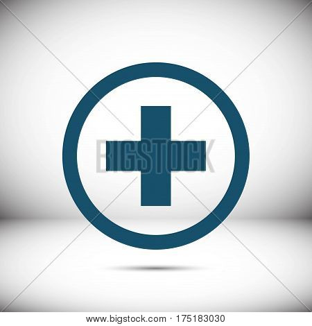plus icon stock vector illustration flat design