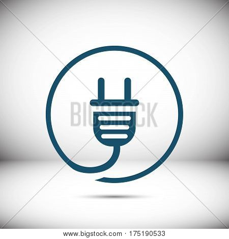 Plug vector icon stock vector illustration flat design