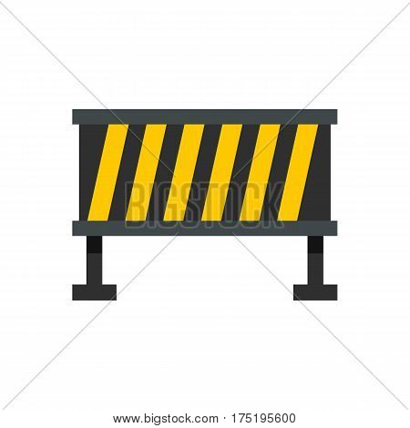 Safety barricade icon in flat style isolated on white background vector illustration