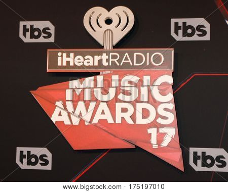 LOS ANGELES - MAR 5:  iHeart Music Awards 2017 emblem at the 2017 iHeart Music Awards at Forum on March 5, 2017 in Los Angeles, CA