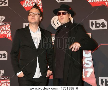 LOS ANGELES - MAR 5:  Blink-182, Mark Hoppus, Matt Skiba at the 2017 iHeart Music Awards at Forum on March 5, 2017 in Los Angeles, CA