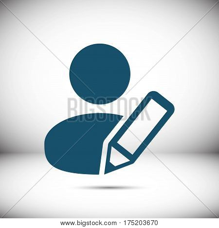 user pen icon stock vector illustration flat design