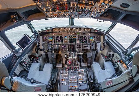 Boeing 737 airport Pulkovo Russia Saint-Petersburg 11 November 2016.