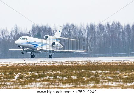 Airbus a319 Rossiya airlines airport Pulkovo Russia Saint-Petersburg January 2017.