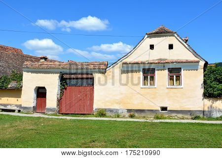 Typical house in the village Crit-Kreutz, Transylvania. The villagers started building a single-nave Romanesque church, which is uncommon for a Saxon church, in the 13th century.