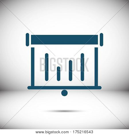lectern with microphone icon stock vector illustration flat design