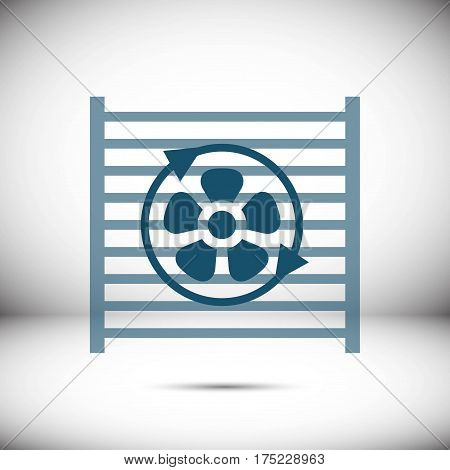 radiator cooling system icon stock vector illustration flat design