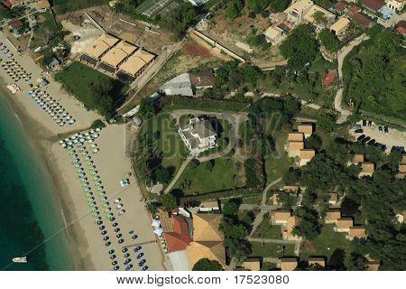 บรรยากาศในหมู่บ้าน Parga กรีซ - Valtos หาดถ่ายจากเฮลิคอปเตอร์