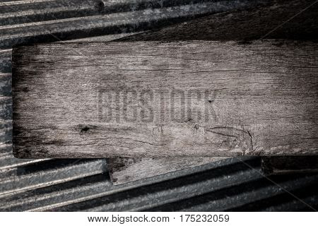 Abstract Background Of Wooden And Metal