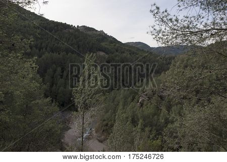 Landscape around Ludiente in Castellon in Spain