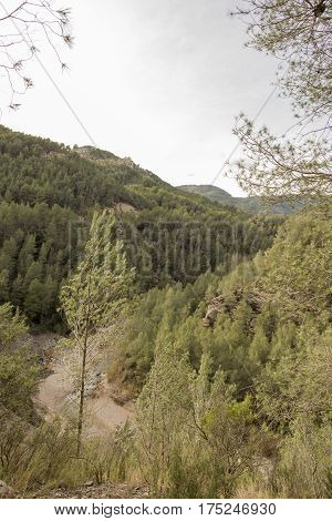 Landscape around Ludiente in Castellon in Spain