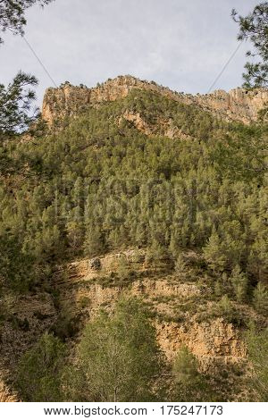 Landscape around Ludiente in Castellon in Spain