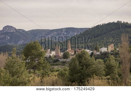 Landscape around Argelita in Castellon in Spain