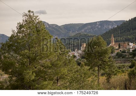 Landscape around Argelita in Castellon in Spain