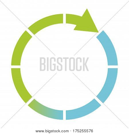 green and blue cycle icon, vector illustraction design image