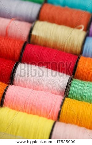 bobbins of lurex thread