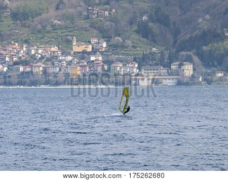 Windsurfer Fun In A Day Of Breva