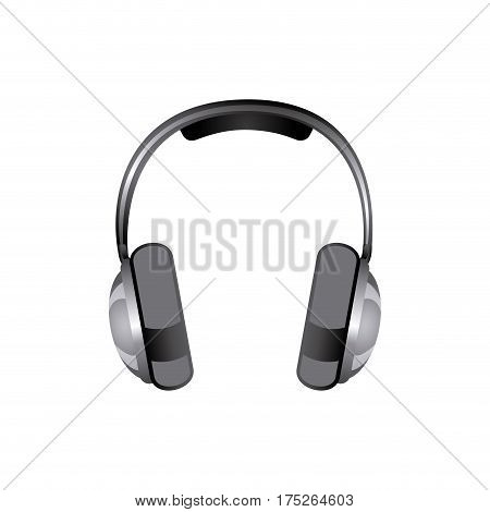 gray headphones icon stock, vector illustraction design