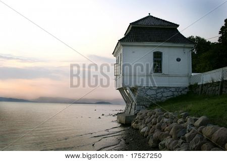 Um café no oceano perto de oslo Noruega