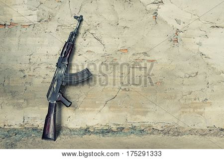 Old Submachine Gun  Kalashnikov  Ak-47
