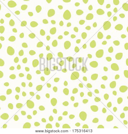 Seamless random easter eggs pattern in green color.