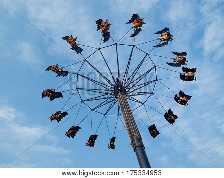Denver Colorado-August 14 2012: Elitch Gardens Theme Park locally known as 