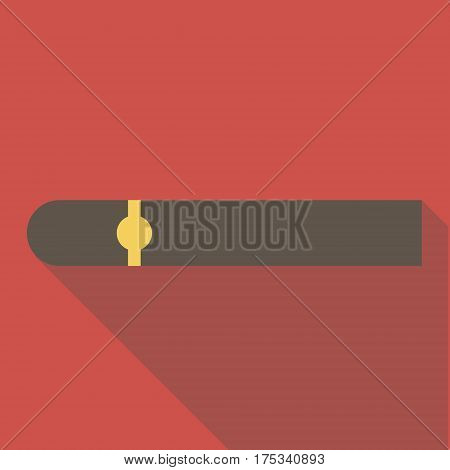 Vector illustration long shadow flat icon of cuban cigar