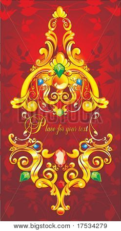 Marco de fondo, oro del diseño de Navidad para texto, ilustración vectorial
