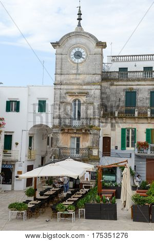 The Central Main Square Of Cisternino On Puglia