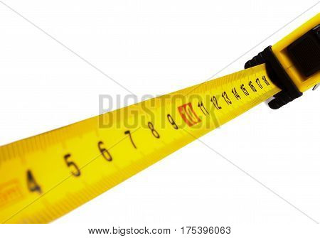 Yellow Self- Retracting Tape Measure - Close Up