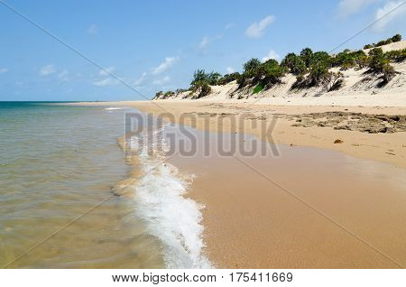 Kenya Beautiful sand beach on the Lamu archipelag