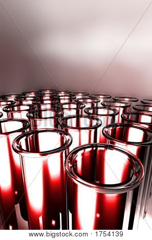 3D Render reagensglas For Sundhedsvidenskab 