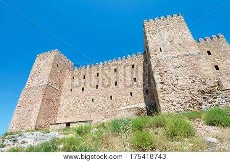 Siguenza Castle, of Arab origin was built in the 12th century is now Parador Nacional de Turismo, Guadalajara, Castilla La Mancha, Spain.