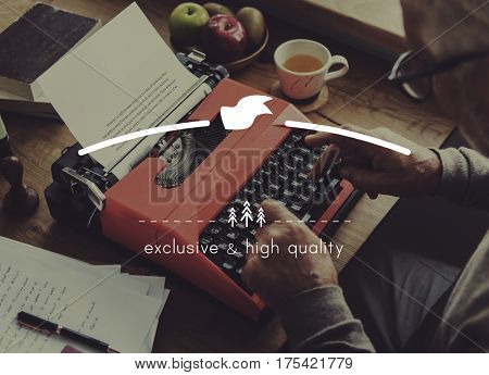Banner Blank Bird Badge Graphic