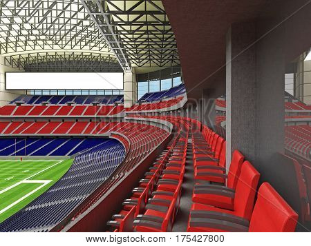 3D Render Of Modern American Football Super Bowl Lookalike Stadium