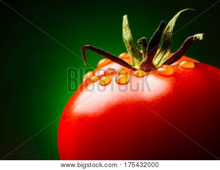 tomato fresh splash water action movement healthy juicy natural plant ripe vegetable vegetarian eyedrops
