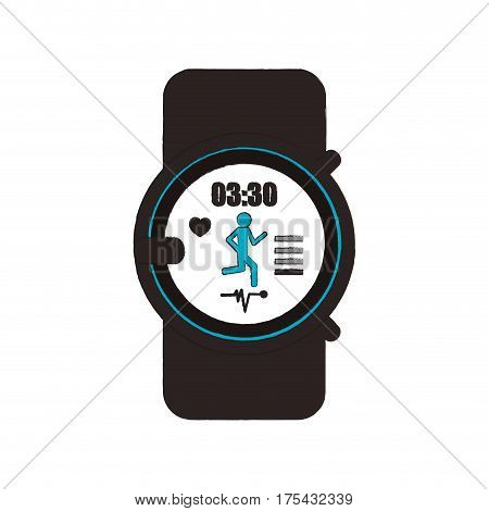 sport watch icon over white background. vector illustration