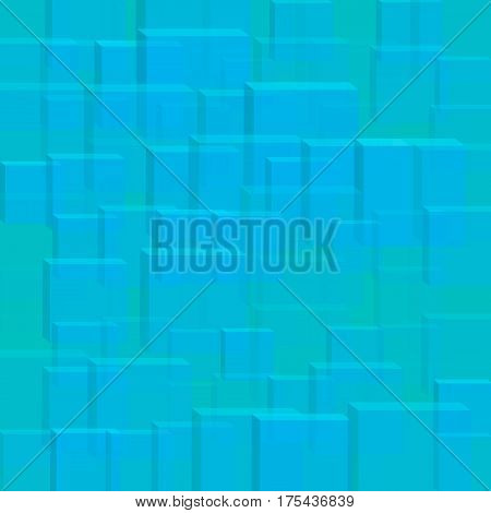Geometric pattern with rectangles depicted in blue tone